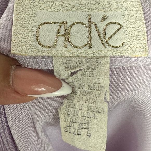 Vintage Cache lavender high waisted pants size 6 - Picture 6 of 8